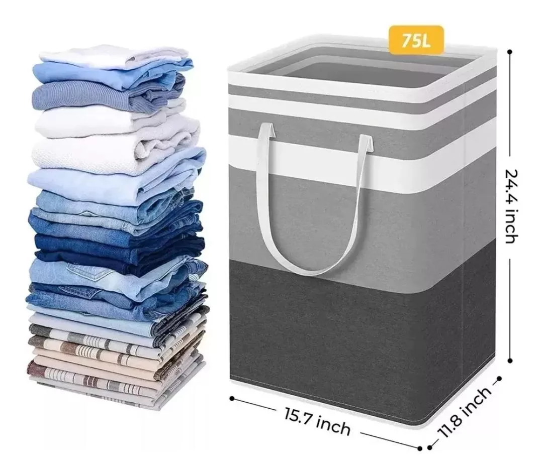 Gran cesto de 75 litros para ropa sucia
