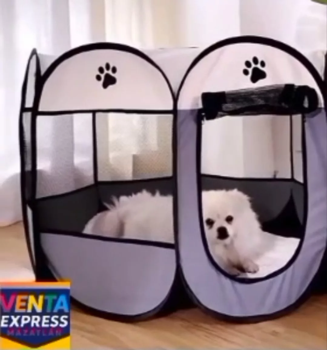 Corral Jaula para perros o gatos. Mide .73 X 44.5 mts.  Plegable, a prueba de agua. Controla a tus seres queridos.Tela de Malla o Nylon.