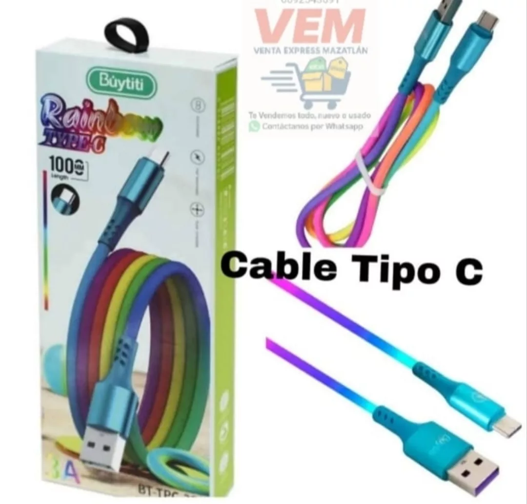 Cable cargador de alta resistencia y durabilidad, de colores, para celular, tablet y dispositivo, incluso iPhones