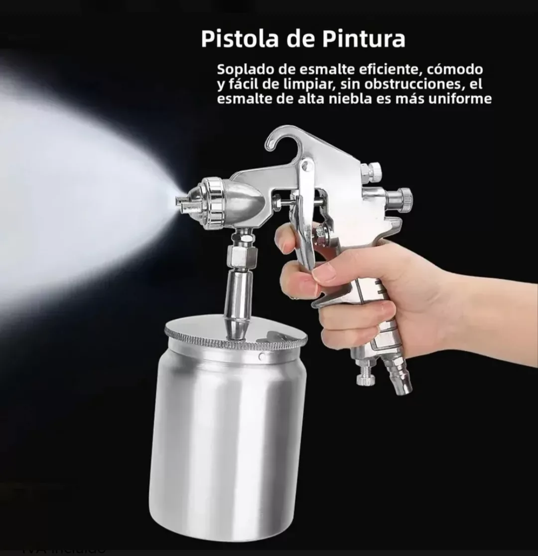 Pistola de alta presión para pintar por gravedad para autos, motos y paredes