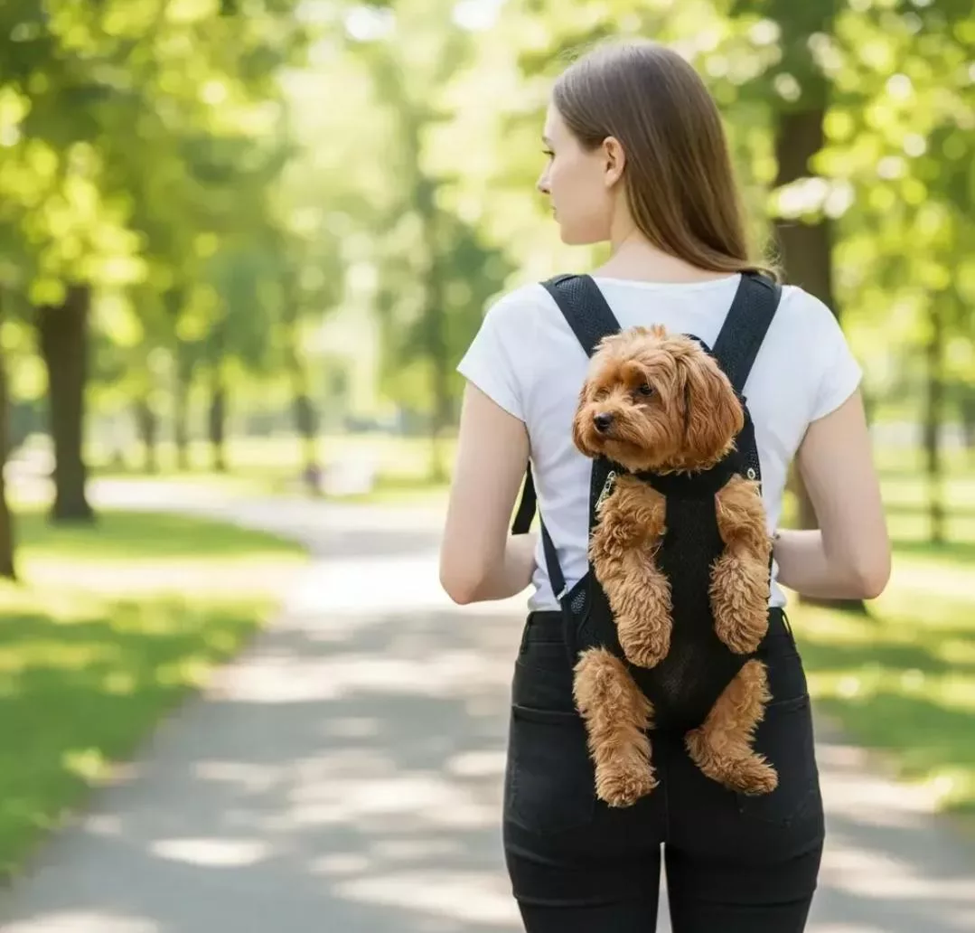 Cangurera mochila o transportadora para perro, gato o mascota. Que tu mascota disfrute el paseo!