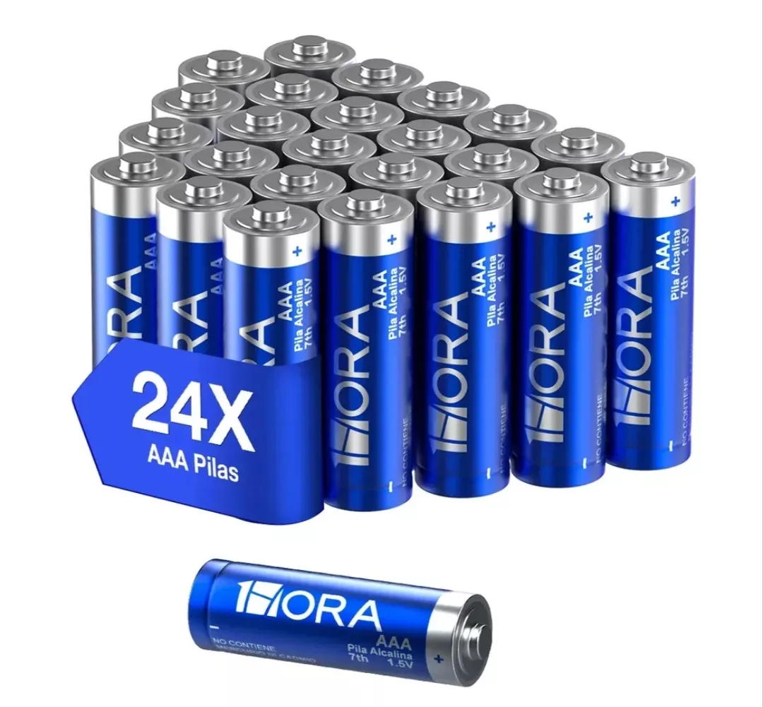 *ASEGURA EL AÑO CON PILAS* Paquete de 24 pilas AAA Alkalinas  de la prestigiosa marca 1 HORA