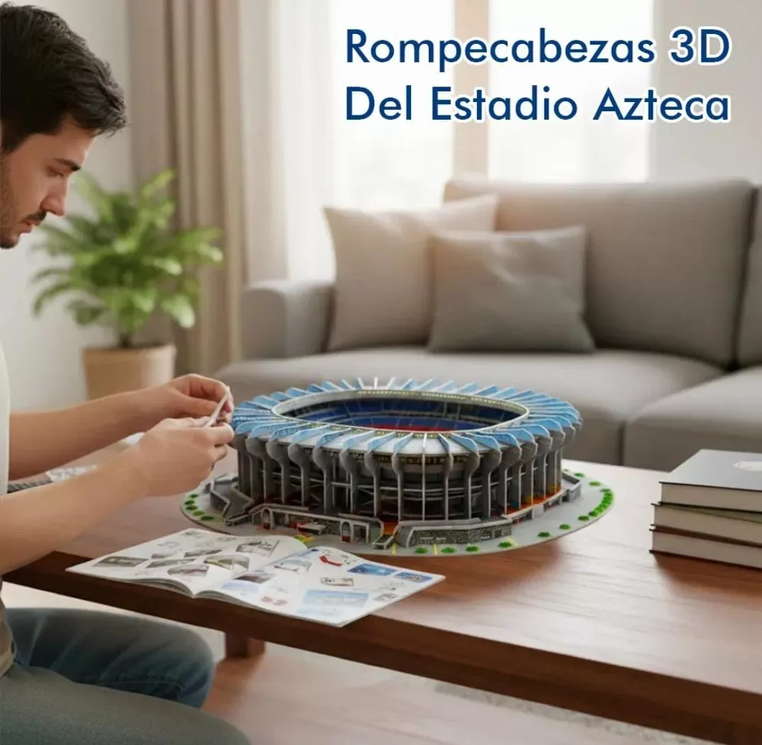 Arma el estadio Azteca con Rompecabezas en 3D sede del Mundial 2026.