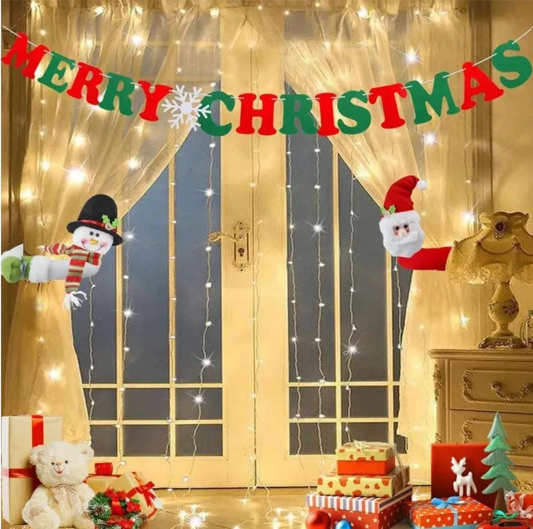 Abrazaderas Navideñas para cortinas con hebillas, Portabotellas, para escaleras y árbol..