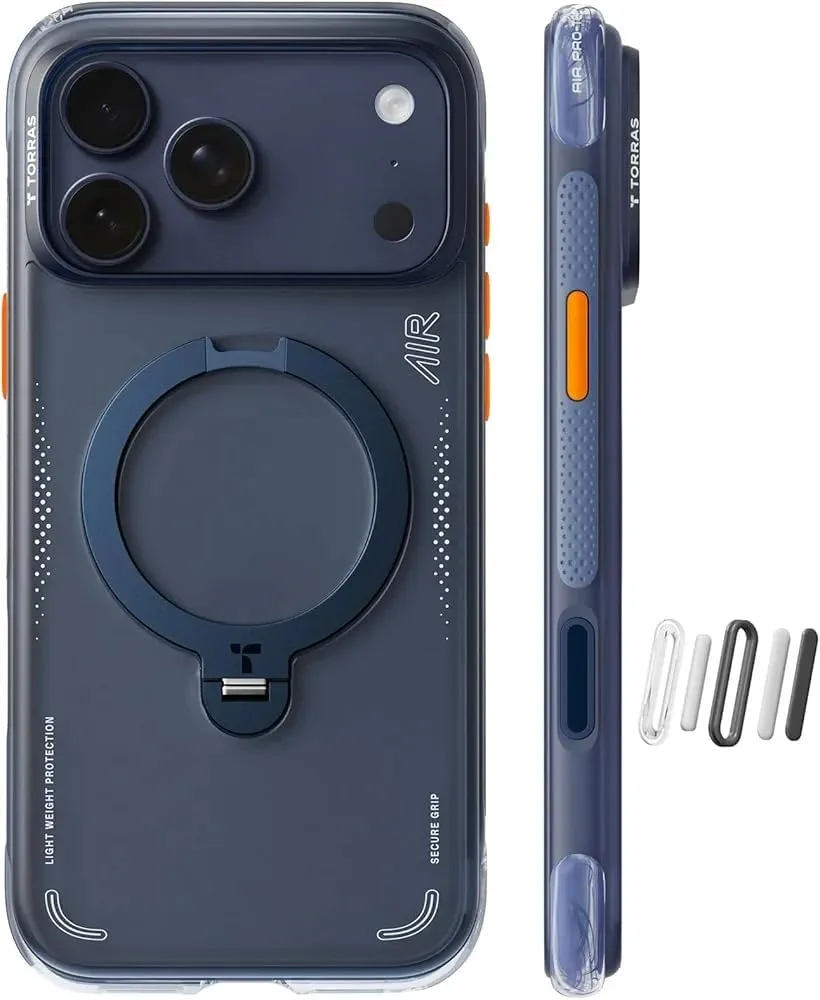 Funda para iPhone 17 Pro 6.3", Compatible con MagSafe, Soporte de Aluminio 360°